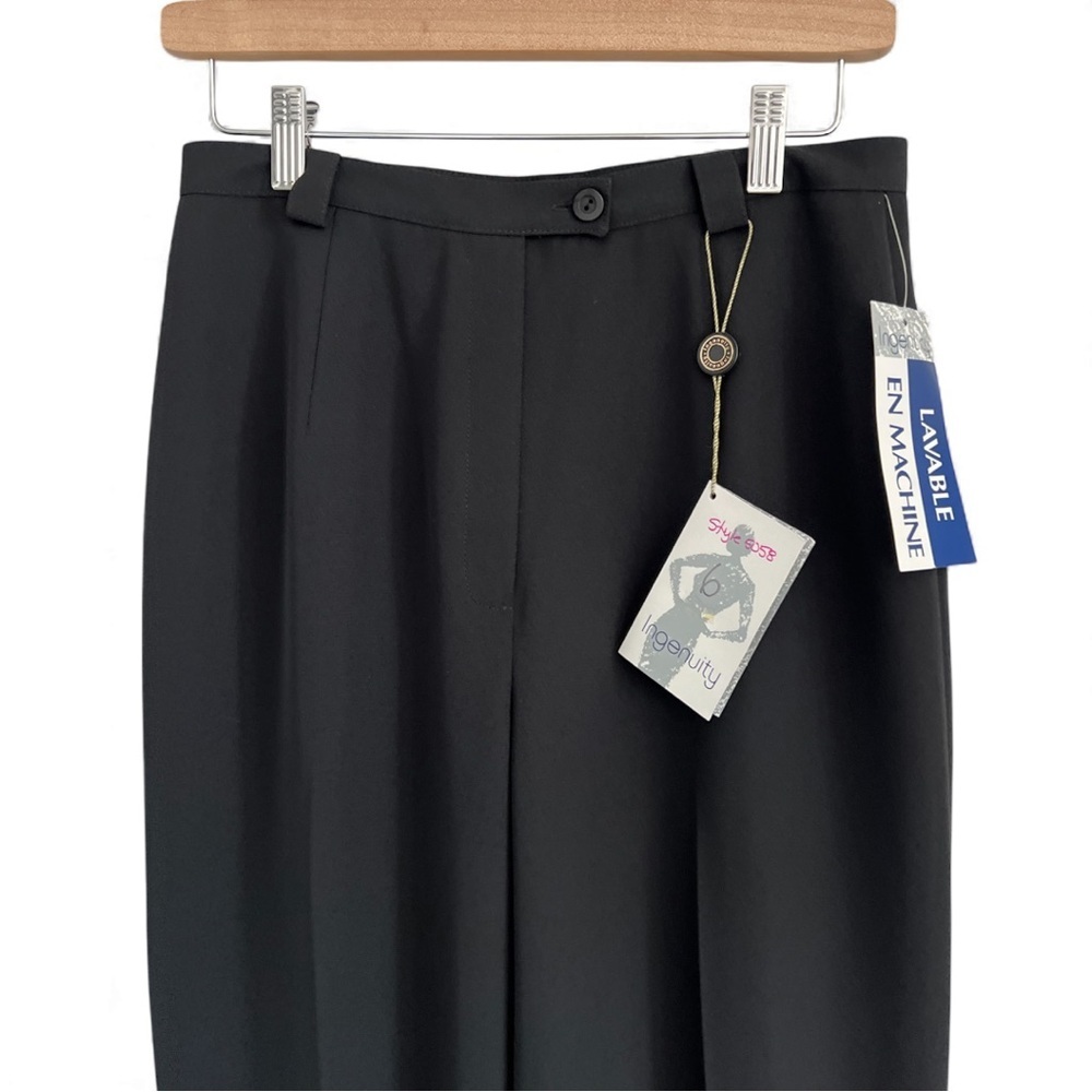 NWT Ingenuity Woman’s High Waisted Lined Black Flowing Dress Pants - Picture 2 of 3